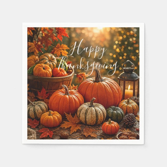 Golden Harvest Thanksgiving  Napkin (Front)