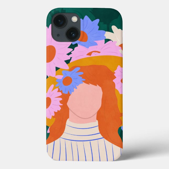 Golden Hat & Wildflowers Case-Mate iPhone Case (Back)