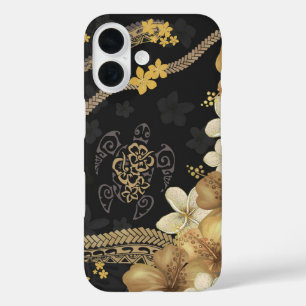 Golden Hawaiian Hibiscus & Tapa Fusion Phone Case