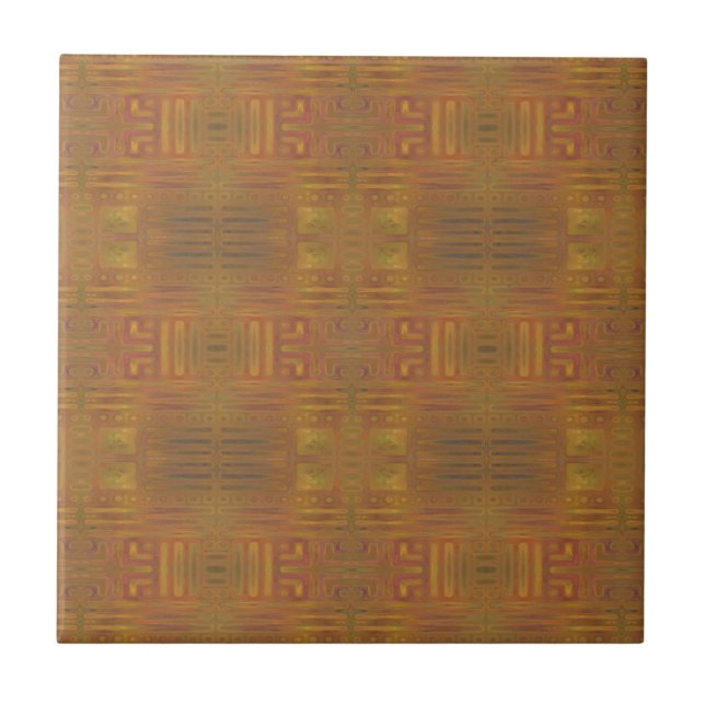 Golden Haze Abstract Tile (Front)