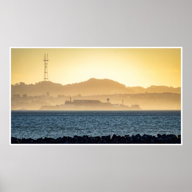 Golden Haze Over Alcatraz – San Francisco Print (Front)