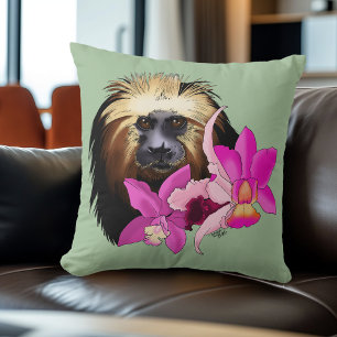 Golden-Headed Lion Tamarin Monkey Cushion