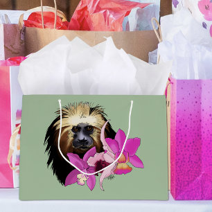 Golden-Headed Lion Tamarin Monkey Large Gift Bag