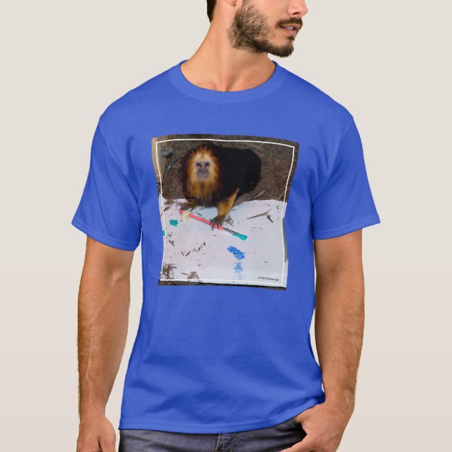 Golden-Headed Lion Tamarin Painting T-Shirt (Front)