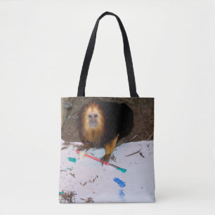 Golden-Headed Lion Tamarin Painting Tote Bag