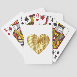 Golden Heart (Gold Shape of Love) Playing Cards