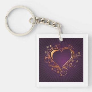 Golden Heart Keychain