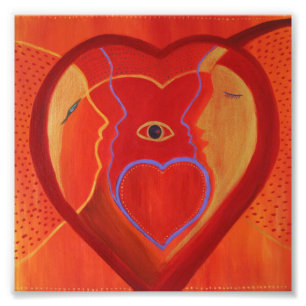 Golden heart Kodak Professional Photo Paper Print