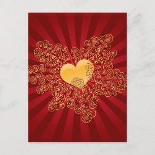 Golden Heart Postcard
