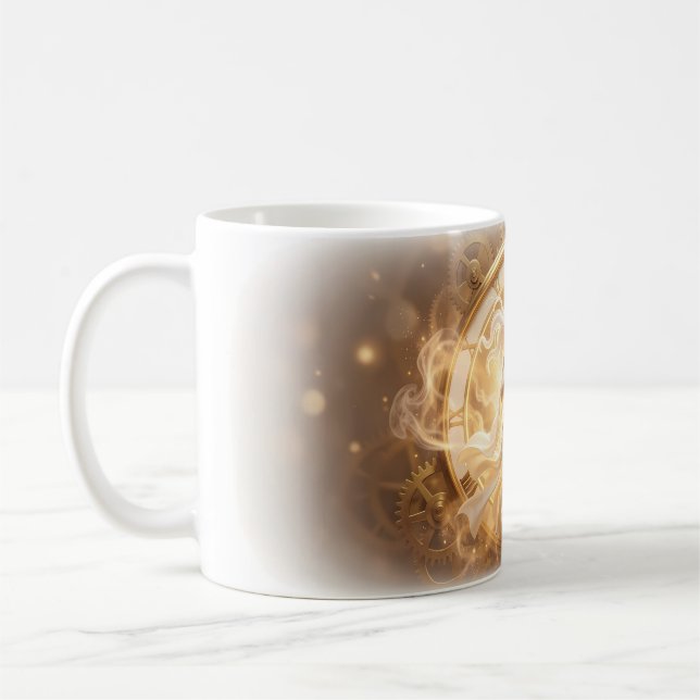 Golden Heart Through Time Enchantment Mug (Left)