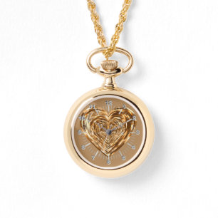 Golden heart watch