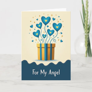 Golden Hearts Birthday Card