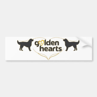 Golden Hearts Bumper Sticker