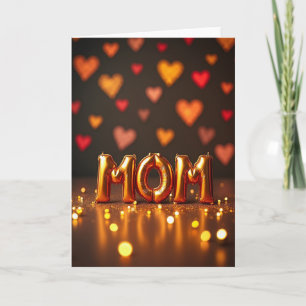 Golden Hearts Celebration Card