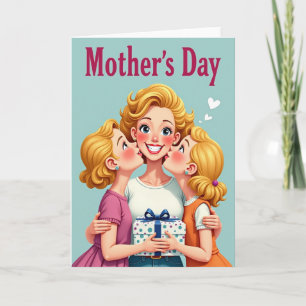 Golden Hearts Family Love Card