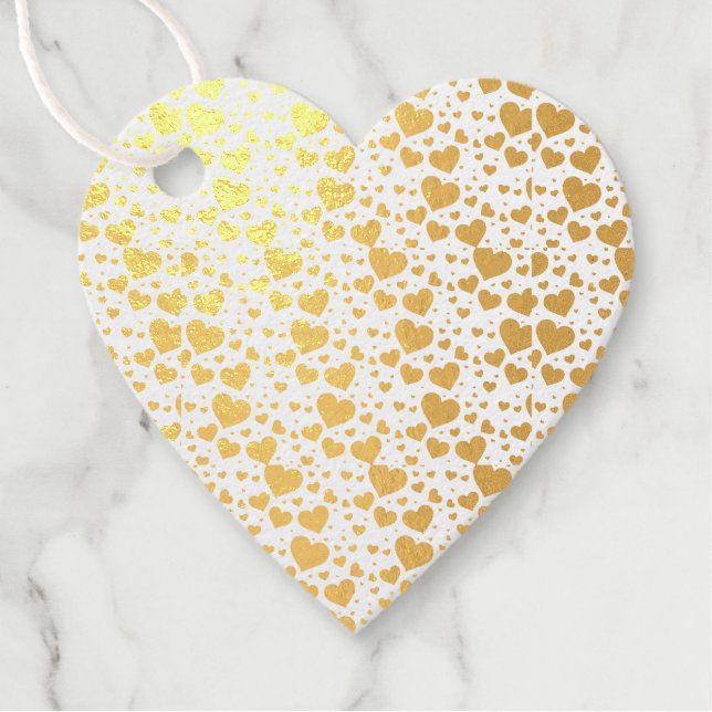Golden Hearts Favour Tags (Front)