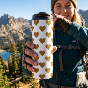 Golden hearts girls thermal tumbler 