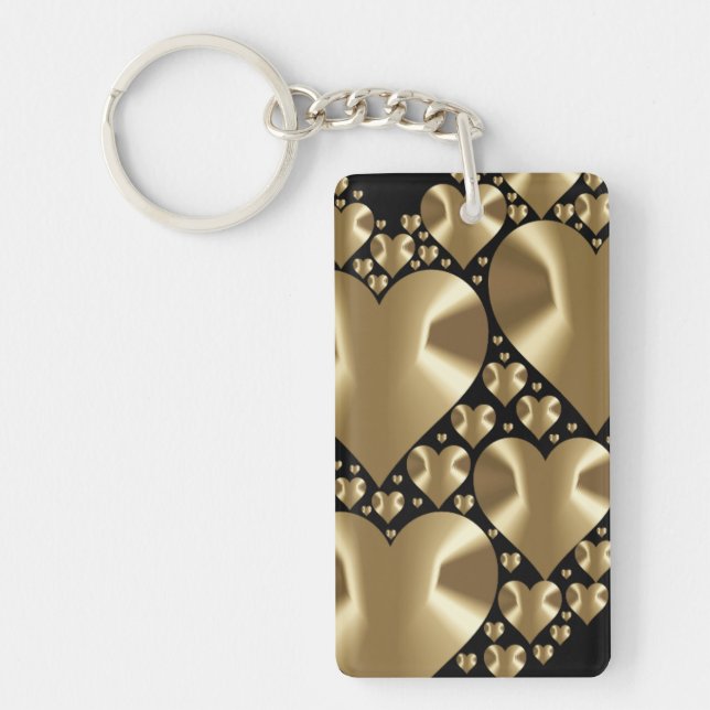 Golden hearts key ring (Front)