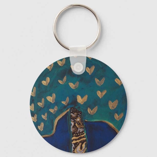 Golden Hearts Key Ring (Front)