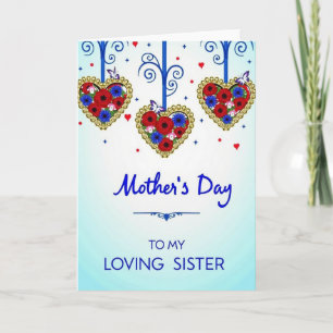 Golden Hearts Mothers Card