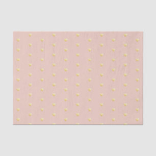 Golden Hearts Pattern on Blush Pink Tissue Paper