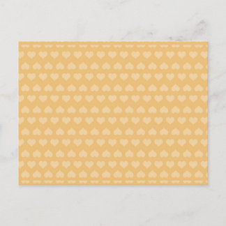 GOLDEN Hearts Pattern Postcard