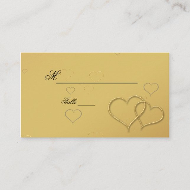 Golden Hearts - Place Card (Front)