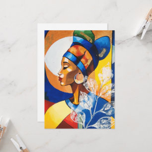 Golden Heritage: African Queen Vibrant Flat Invita Invitation
