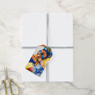 Golden Heritage: African Queen Vibrant Gift Tags