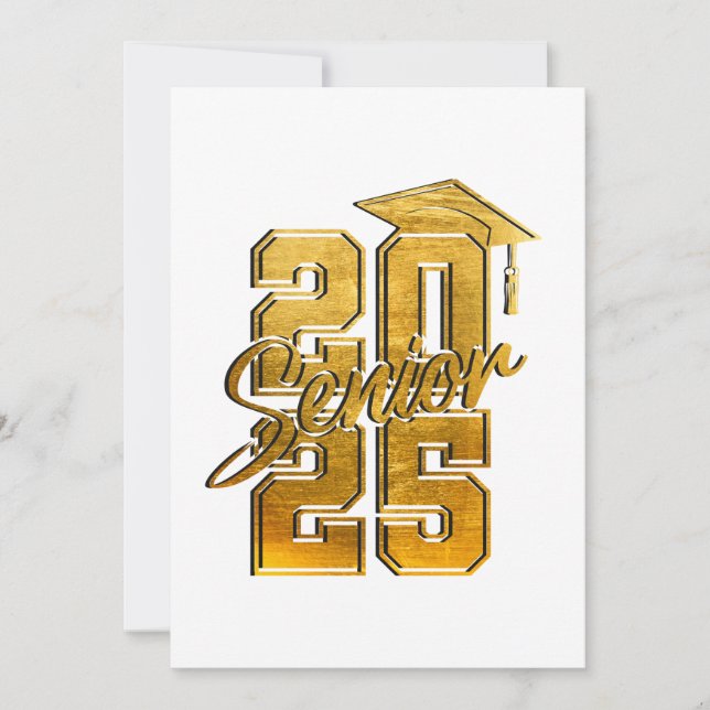 Golden High School Graduation 2025 Invitation (Front)