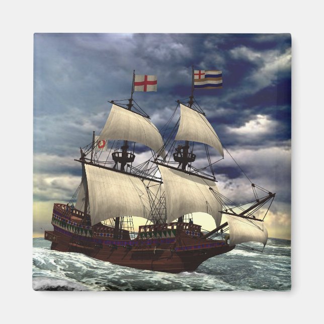 Golden hind magnet (Front)