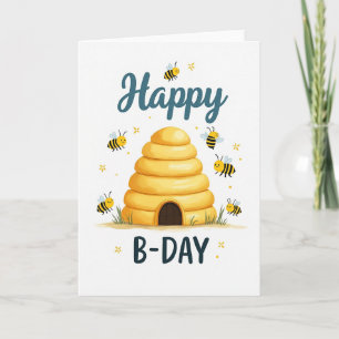 Golden Hive Birthday Card