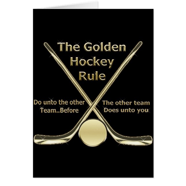 Golden Hockey Rule Card (Front)