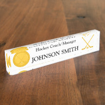 Golden Hockey Sticks and Puck Customised