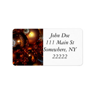 Golden Holiday Bulbs Label