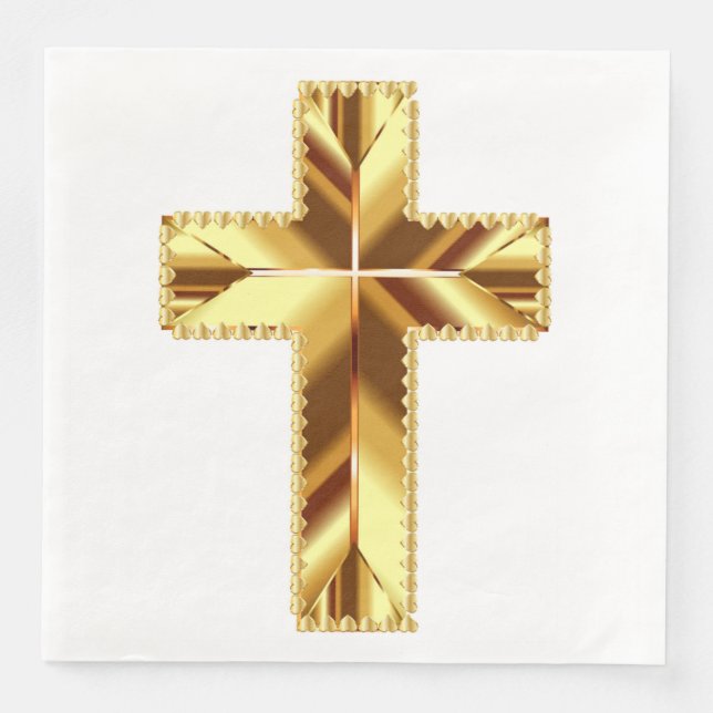 GOLDEN HOLY CROSS NAPKIN (Front)