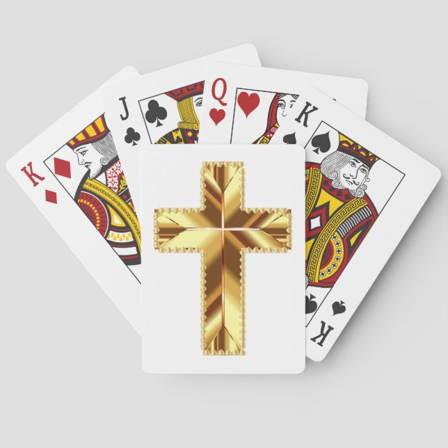 GOLDEN HOLY CROSS PLAYING CARDS (Back)