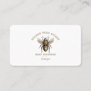 Golden Honey Bee Apiary Beekeeper Business Card