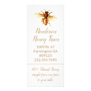 Golden Honey Bee Business Rack Card