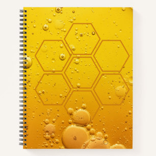 Golden Honeycomb Abstract Texture Notebook