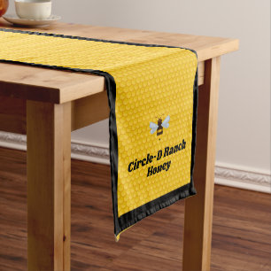 Golden Honeycomb Apiary Photo / Logo Long Table Runner