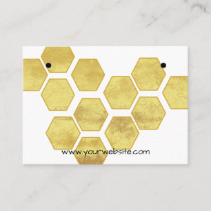Golden Honeycomb Earrings Display Card