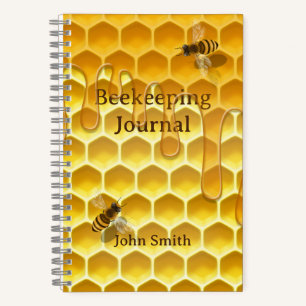 Golden Honeycomb & Honeybees Custom 5.5" x 8.5" Notebook