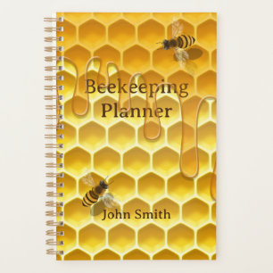 Golden Honeycomb & Honeybees Custom 5.5" x 8.5" Planner