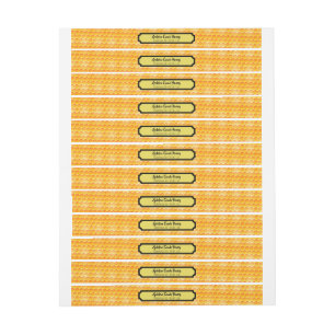 Golden Honeycomb Security Lid Labels