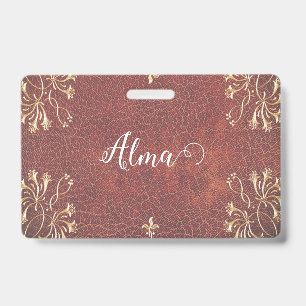 Golden honeysuckles -personalised ID Badge