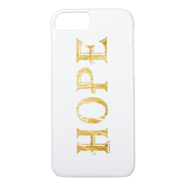Golden Hope Text Apple iPhone 7, Barely There Case-Mate iPhone Case (Back)