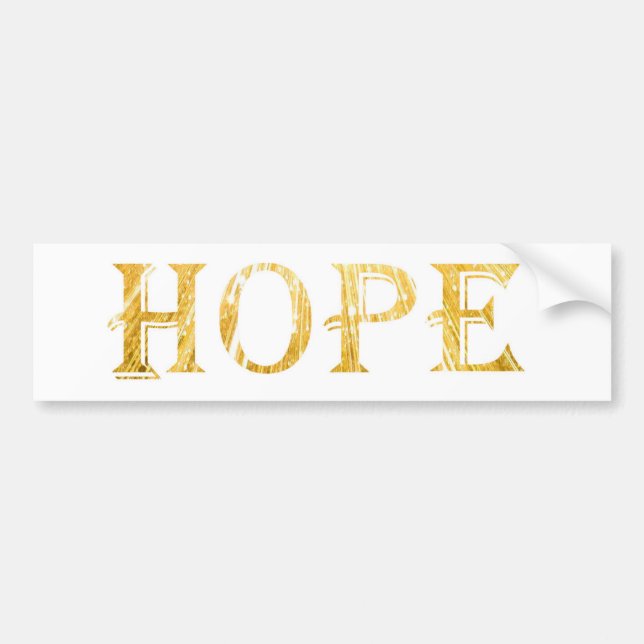 Golden Hope Text Bumper Sticker (Front)