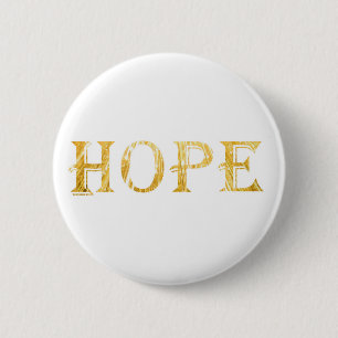 Golden Hope Text  Round Badge