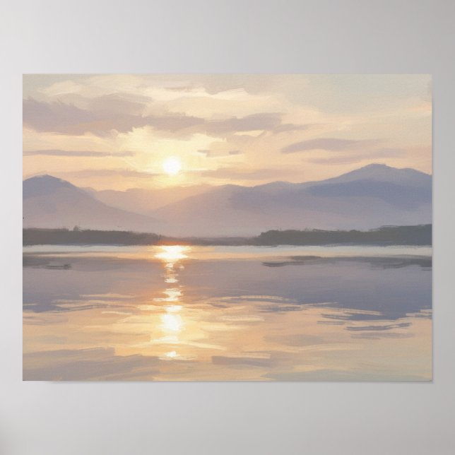 Golden Horizon at Dusk Poster (Front)
